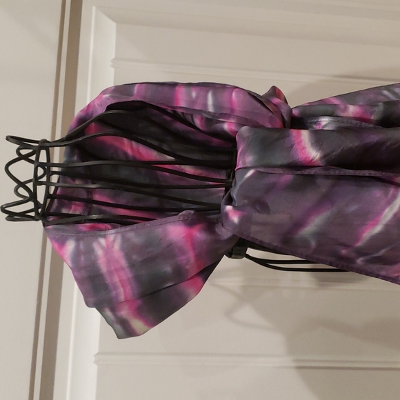 NWT Silk Scarf Gray Pink hand dyed - Picture 3 of 6